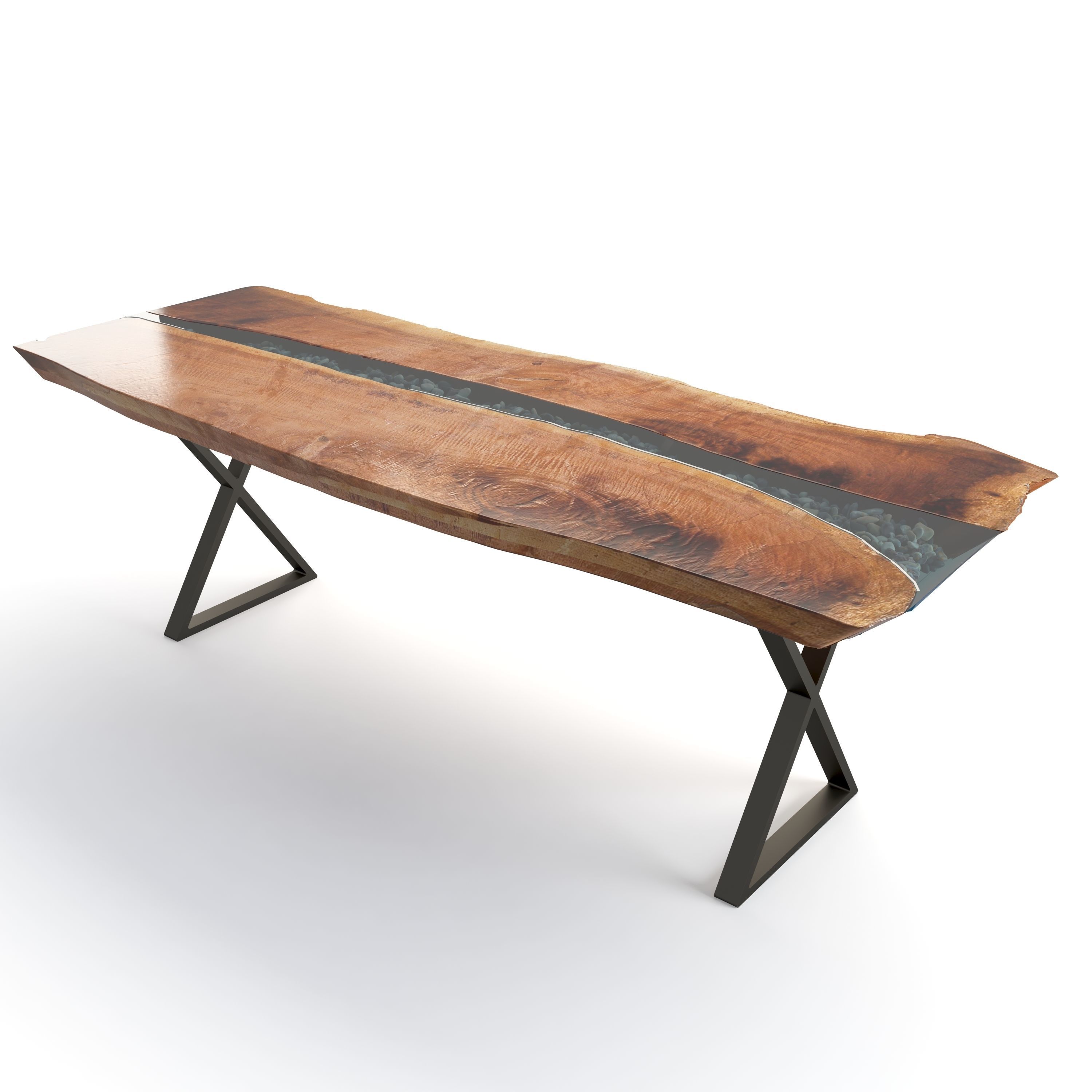 Live Edge River Table 3D model_3