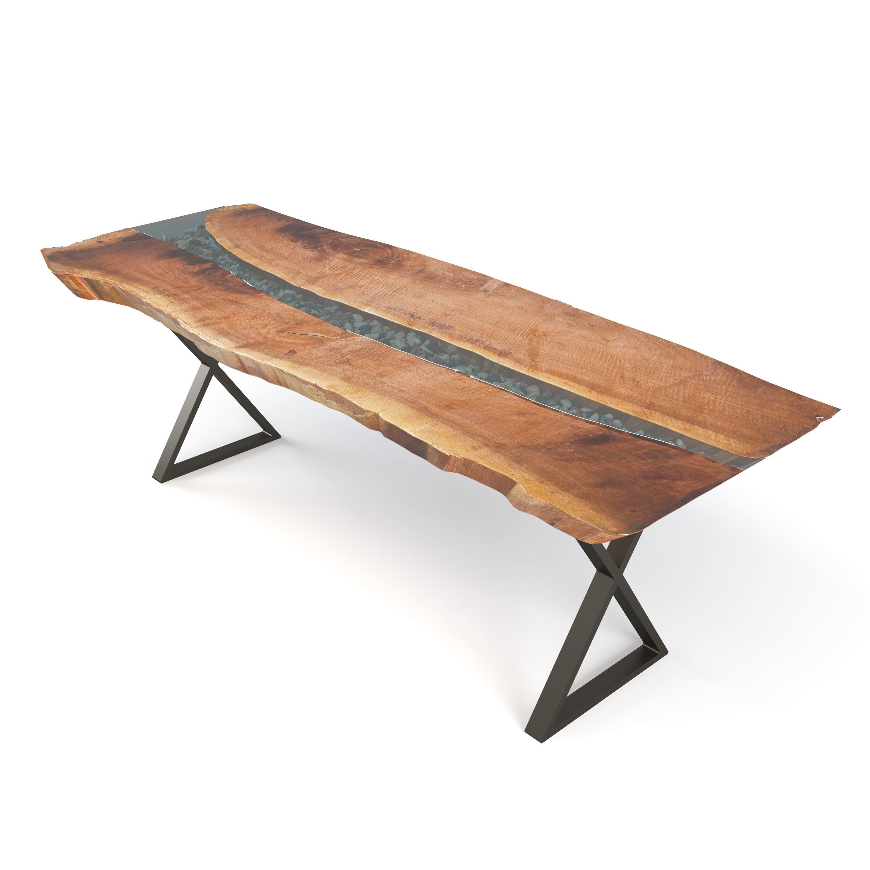 Live Edge River Table 3D model_1