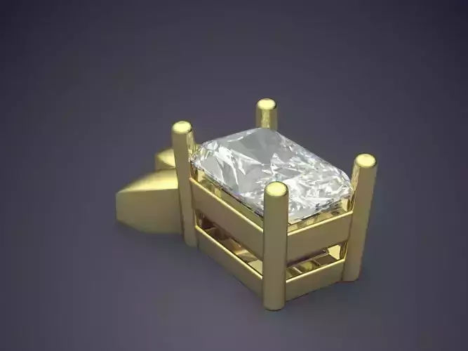 Pendant With Diamond 3D print model