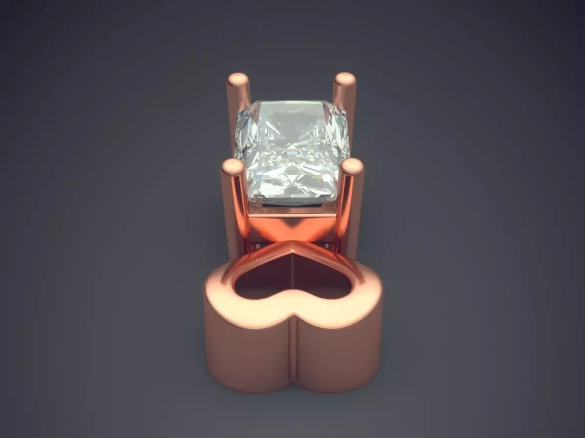 Pendant With Diamond 3D print model_2