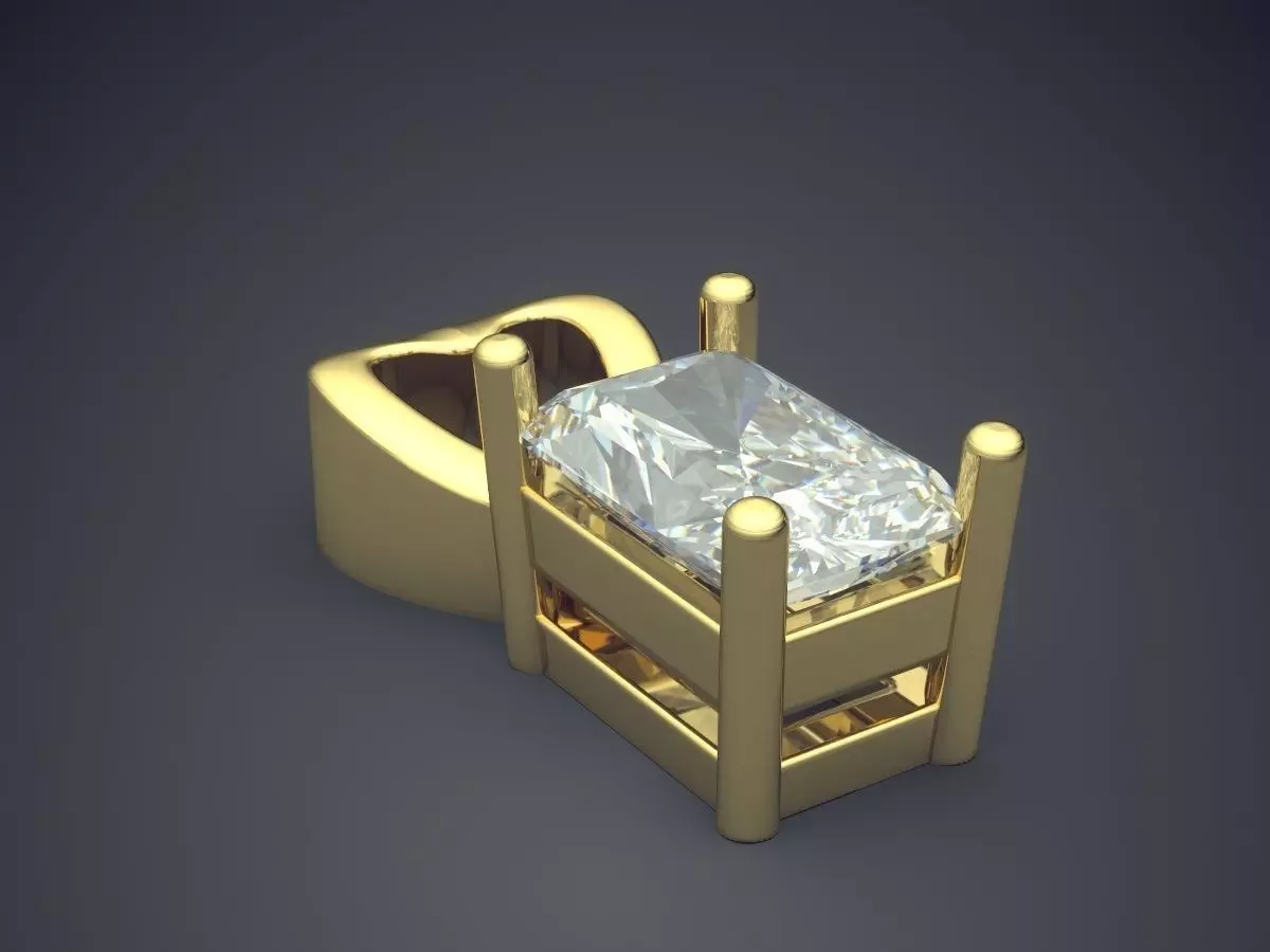 Pendant With Diamond 3D print model_0