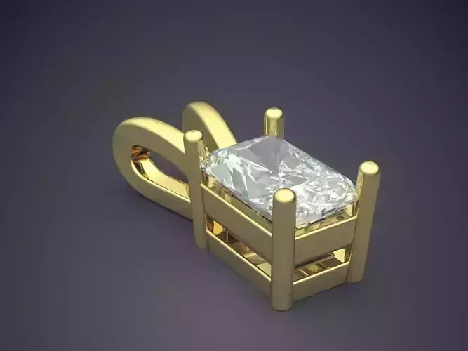 Pendant With Diamond 3D print model