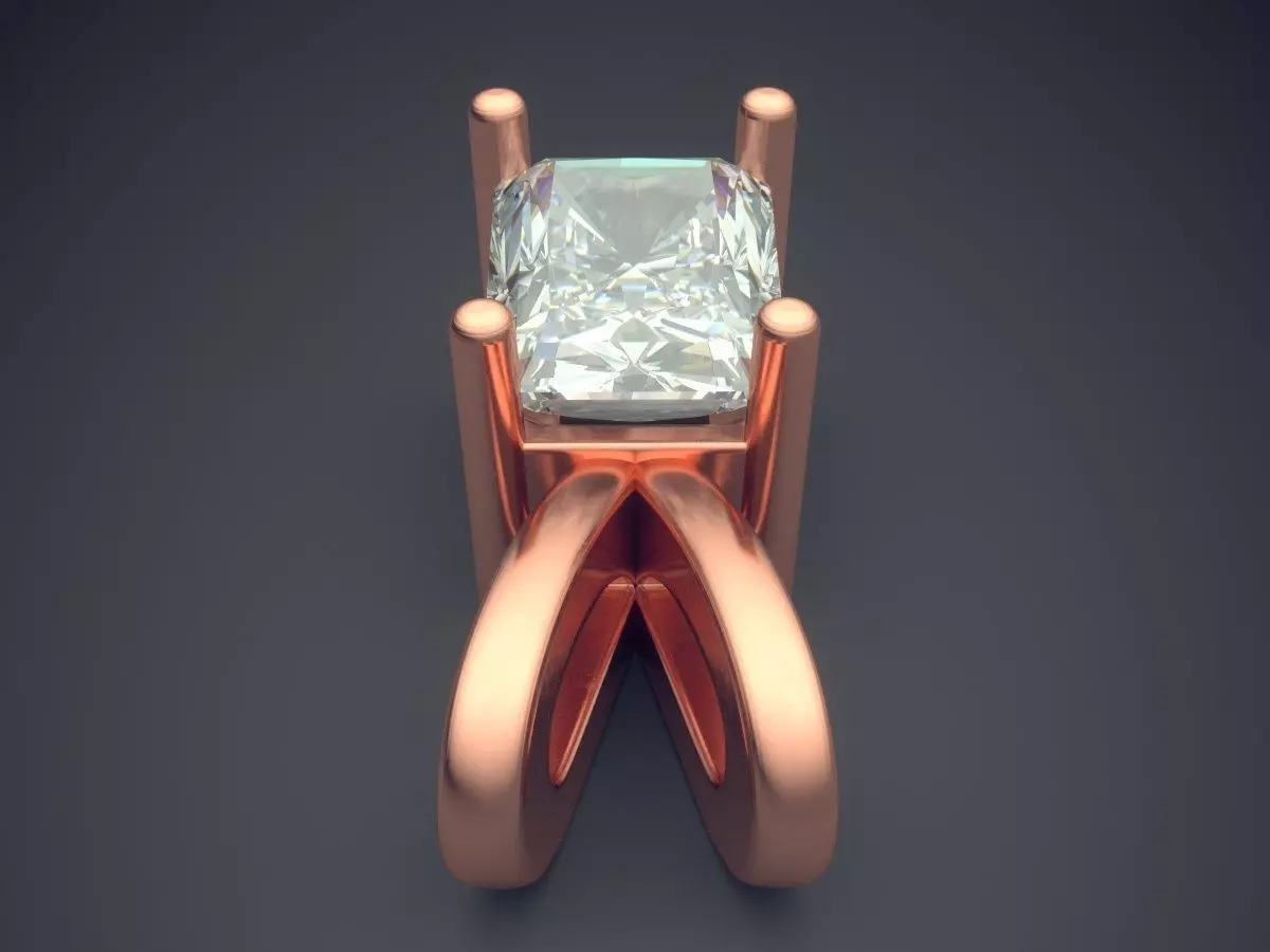 Pendant With Diamond 3D print model_2