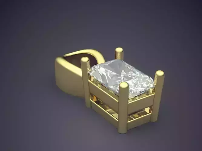 Pendant With Diamond 3D print model