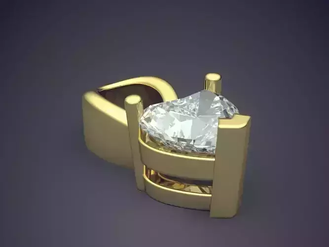 Pendant With Heart Shape Diamonds