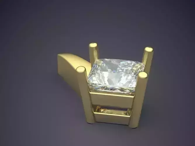 Pendant With Diamond 3D print model