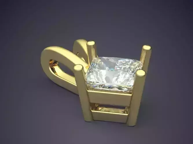 Pendant With Diamond 3D print model