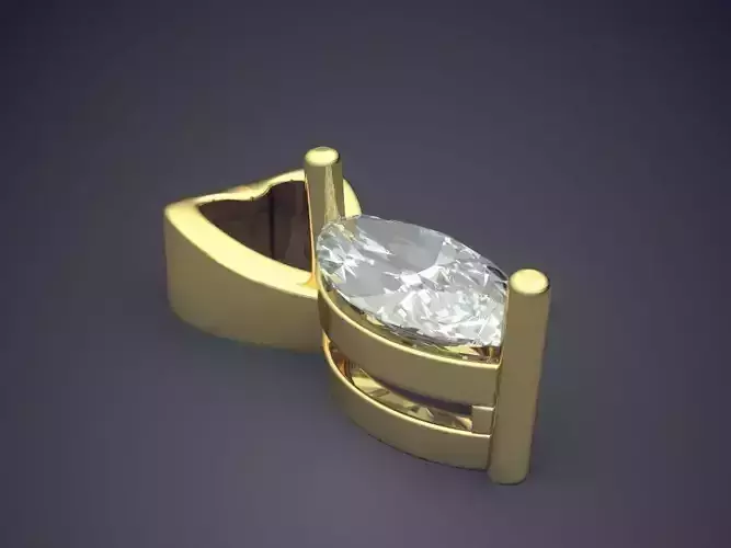 Pendant With Diamond 3D print model