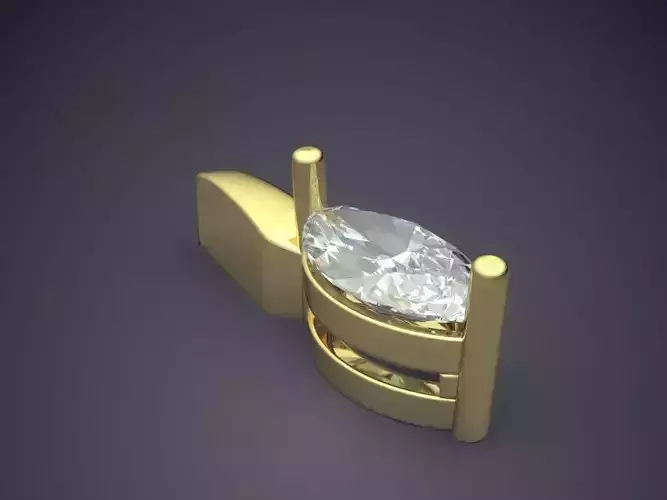Pendant With Diamond 3D print model