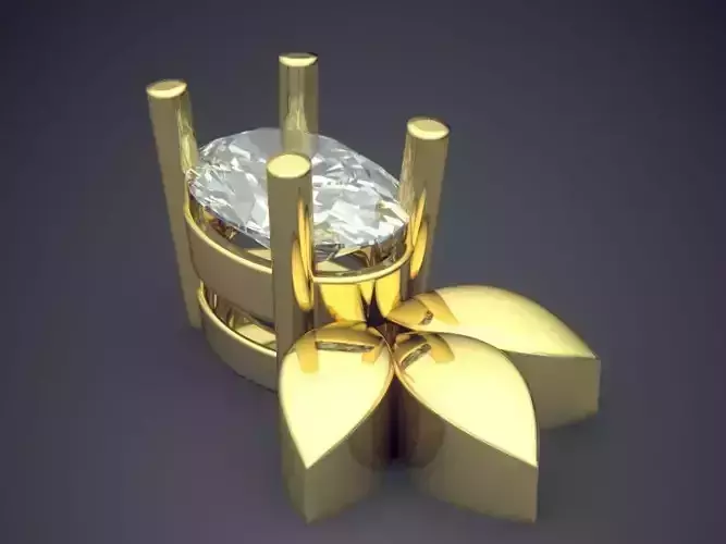 Pendant With Diamond 3D print model