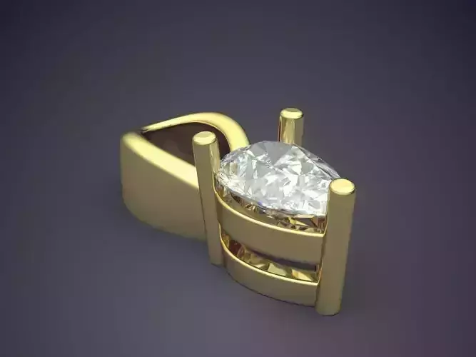Pendant With Diamond 3D print model