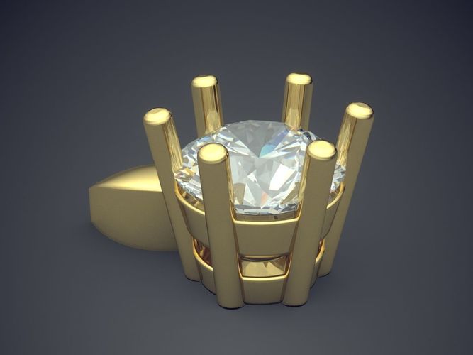 Pendant With Big Diamond 3D print model