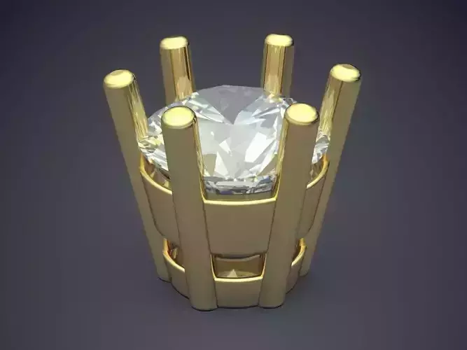 Pendant With Big Diamond 3D print model