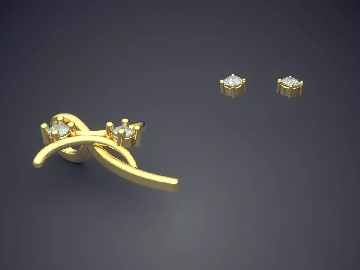 Pendant With Attachable Diamonds 3D print model_0