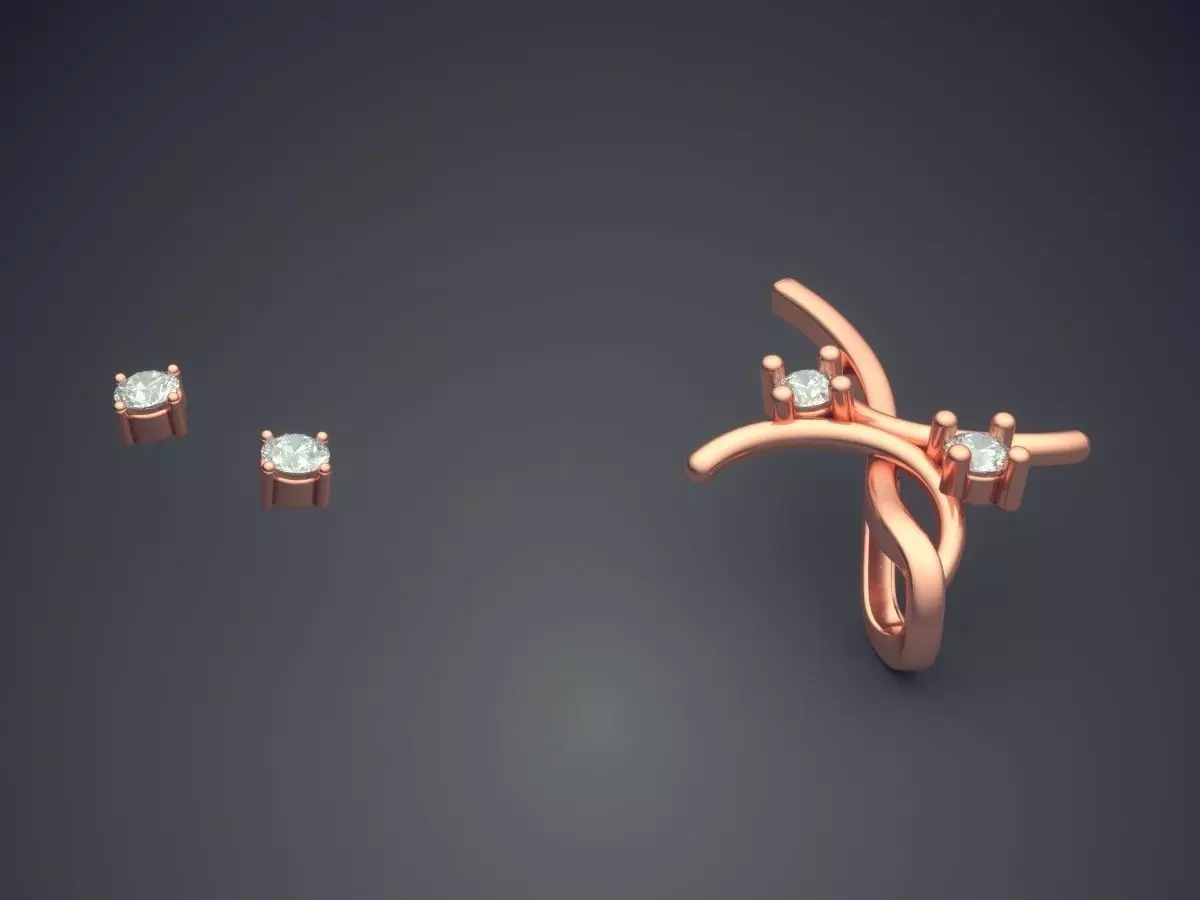 Pendant With Attachable Diamonds 3D print model_2