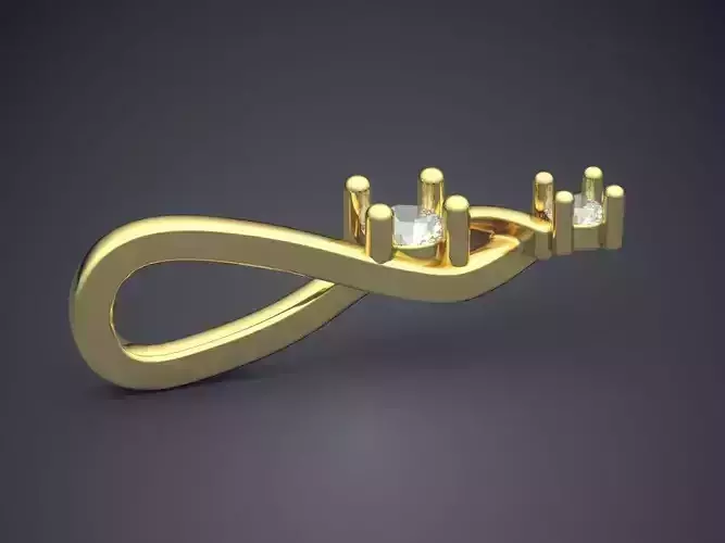 Pendant gold with diamonds