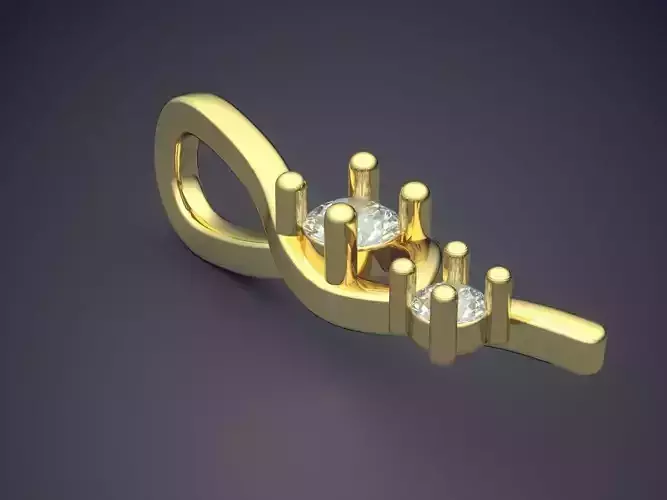 Pendant gold with diamonds