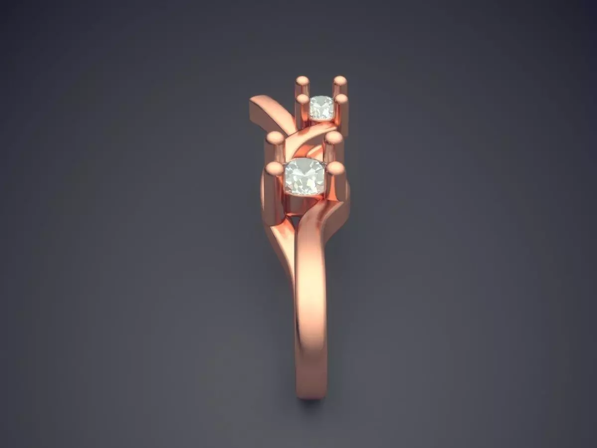 Pendant gold with diamonds 3D print model_2