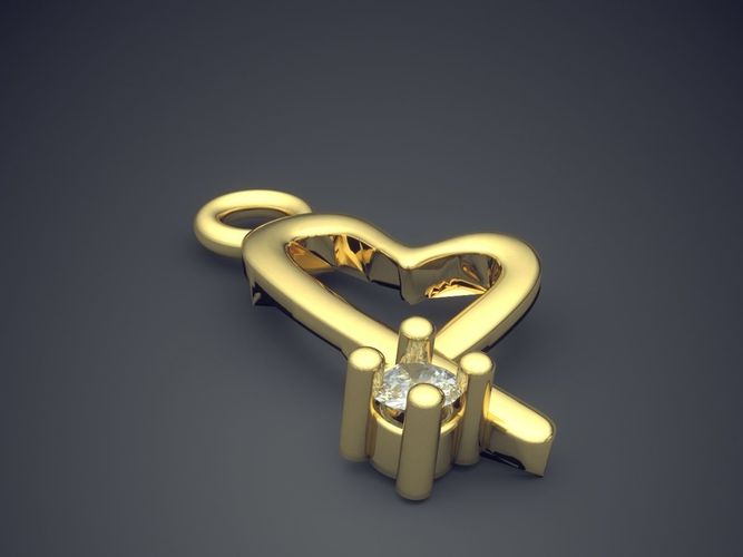 Heart Shape Pendant 3D print model