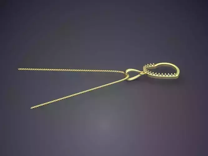 Flower Shape Pendant With Chain