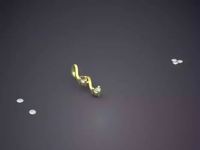 Pendant With Attachable Diamonds 3D print model