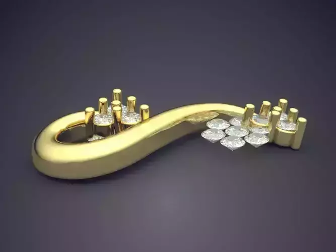 Unique Pendant With Diamonds 