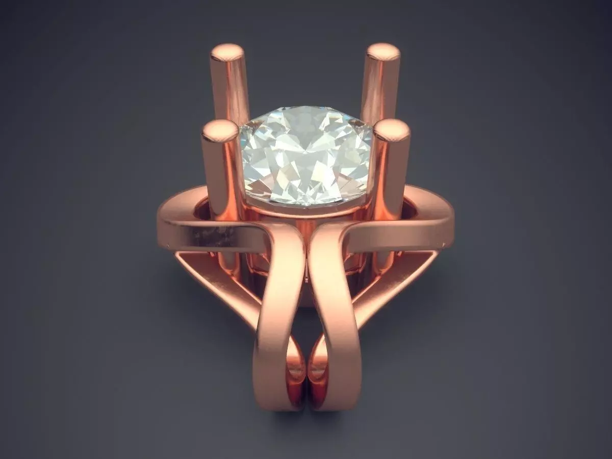 Pendant With Big Diamond 3D print model_2