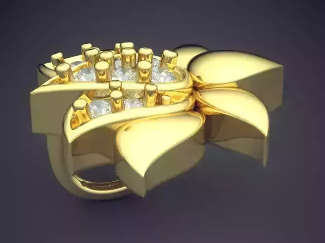 Flower Shape Pendant With Diamonds