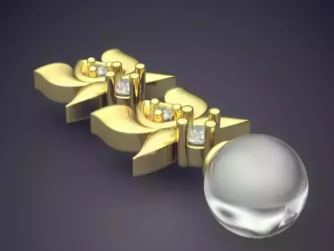 Flower Shape Pendant With Pearl