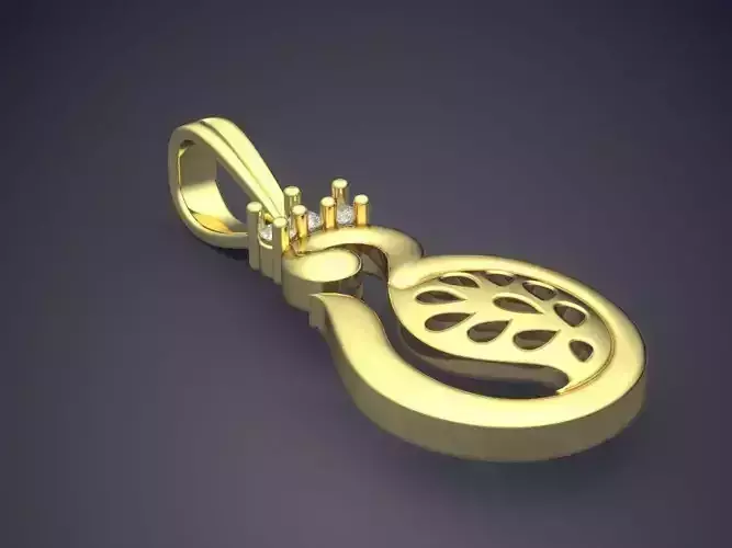 Pendant gold 3D print model