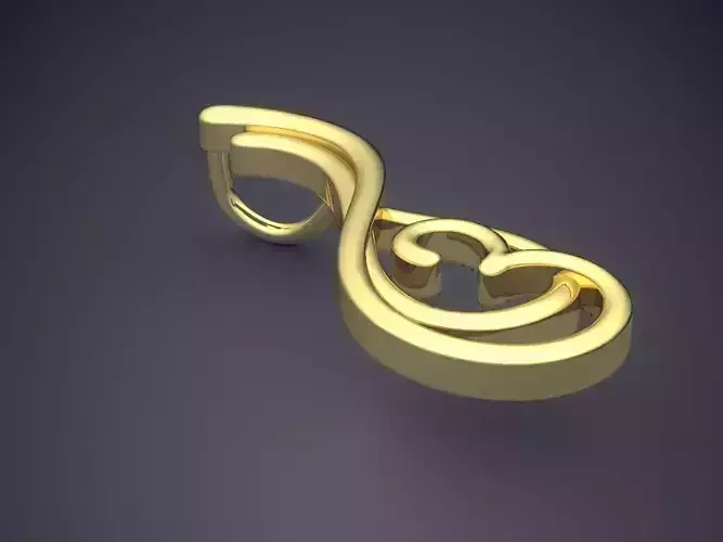 Pendant infinity ring 3D print model