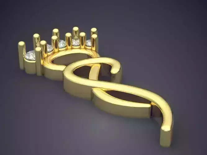 Pendant With Diamonds 3D print model