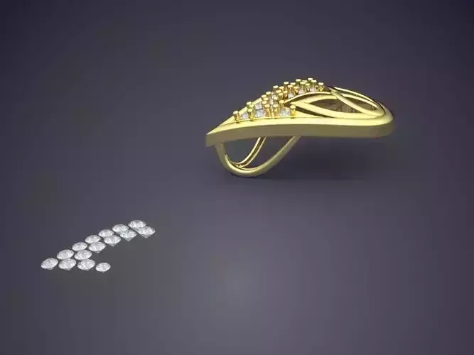 Drop Shape Pendant With Attachable Diamonds