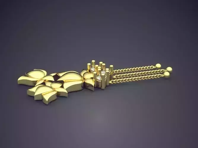 Flower Pendant With DIamonds