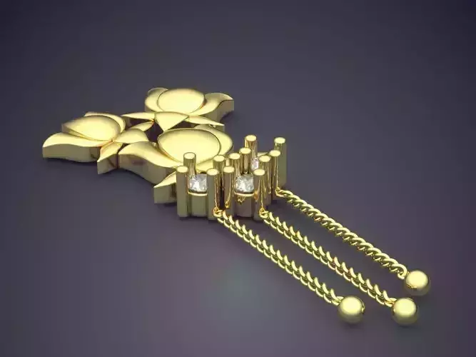 Flower Pendant With DIamonds