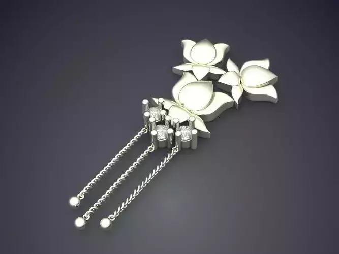 Flower Pendant With DIamonds