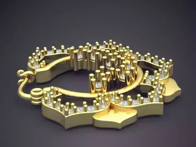 Unique Pendant With Diamonds