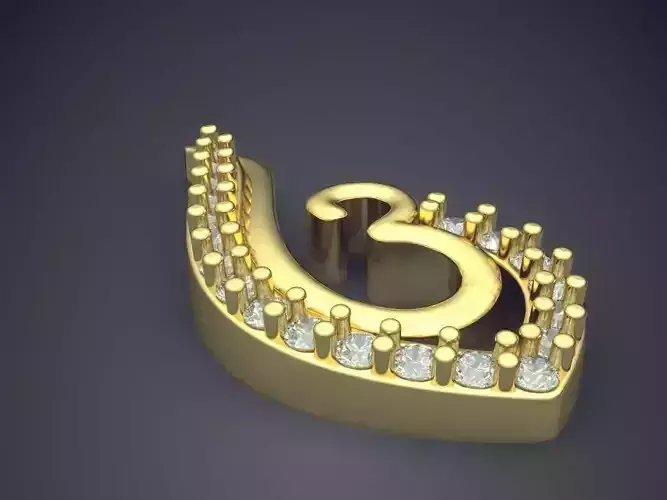 Pendant With Diamonds 3D print model