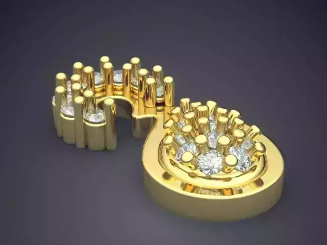 Pendant With Diamonds 3D print model