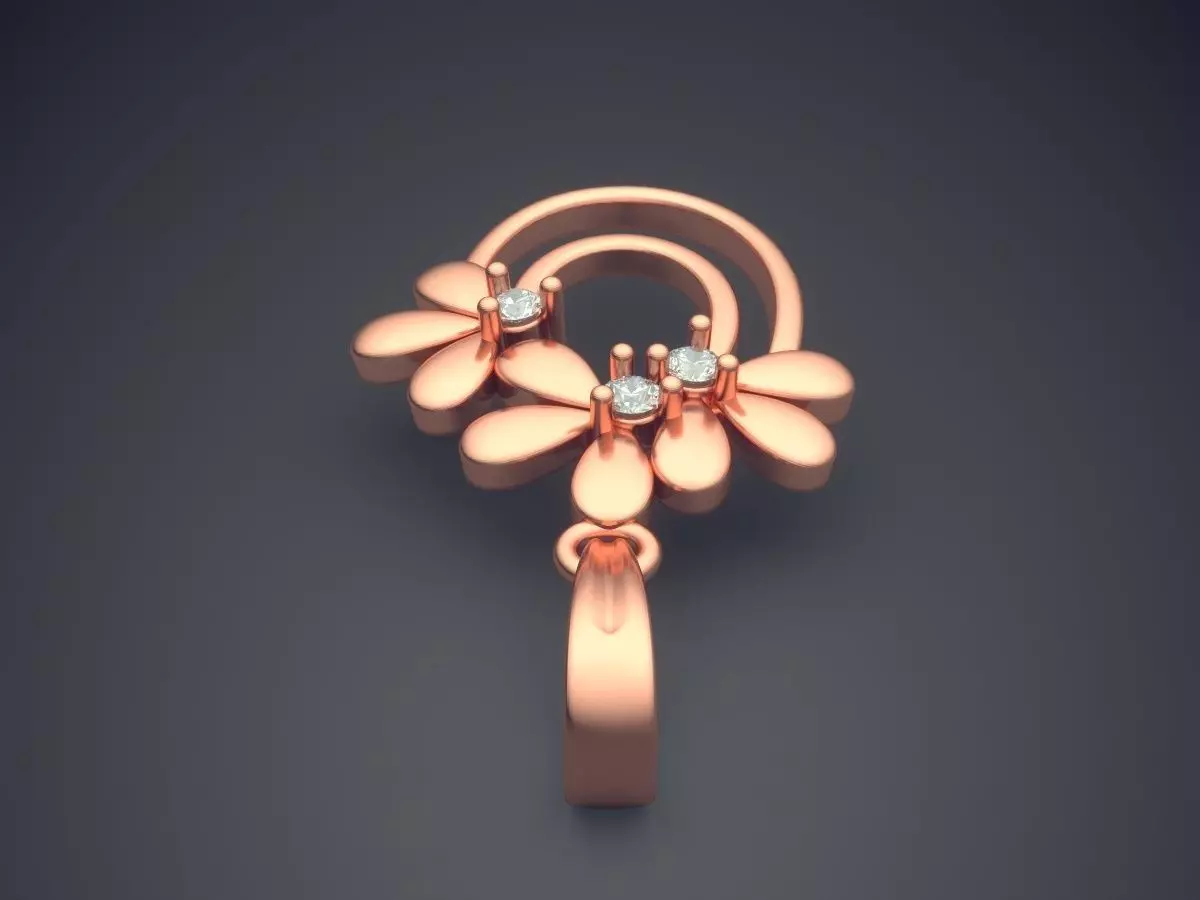 Flower Shape Pendant  3D print model_2
