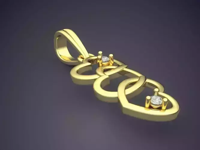 Heart Shape Pendant 3D print model