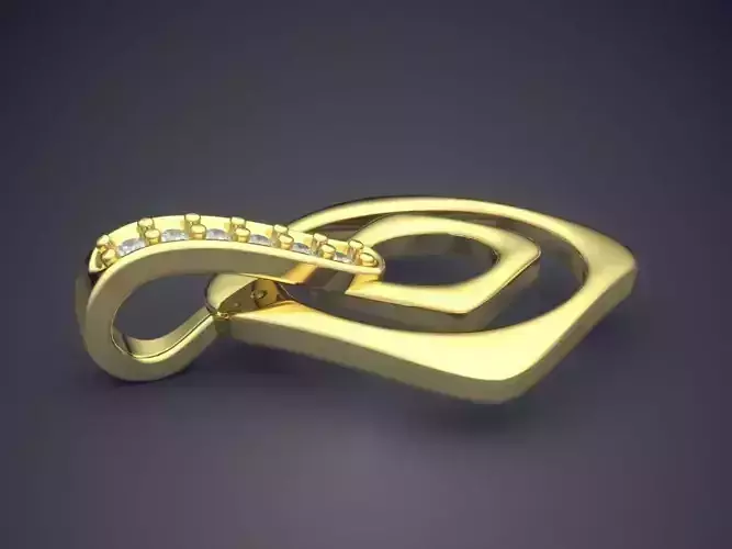 Square Pendant With Diamonds