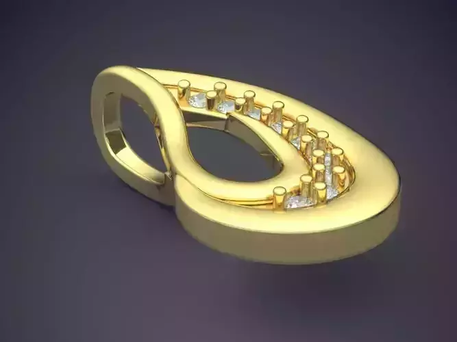 Pendant With Diamonds 3D print model