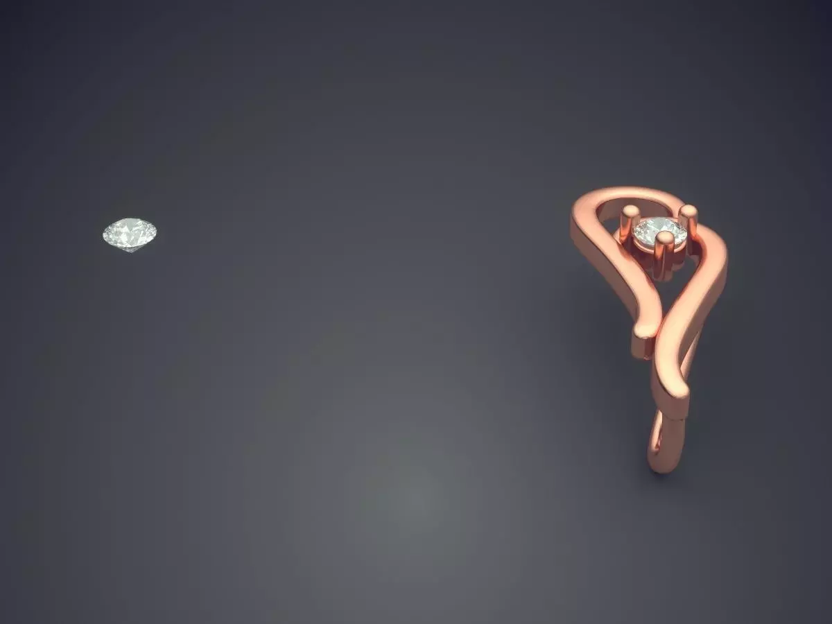 Pendant With Diamonds 3D print model_2