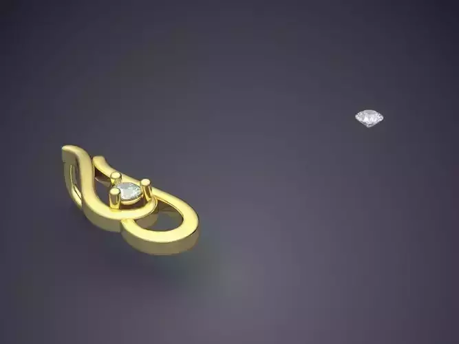 Pendant With Diamonds 3D print model