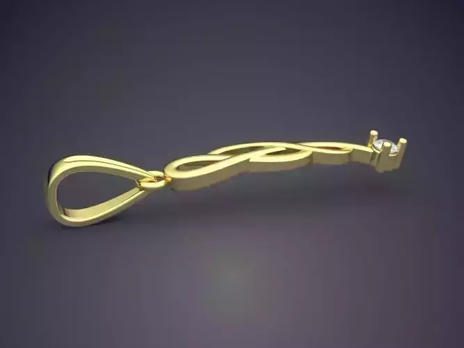 Pendant infinity with diamond
