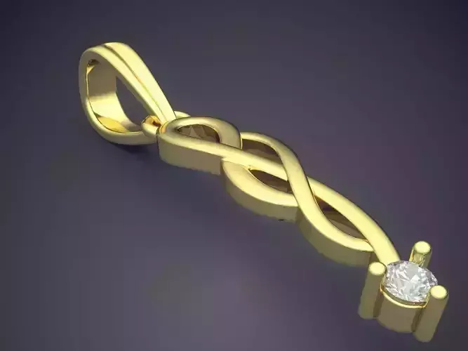 Pendant infinity with diamond
