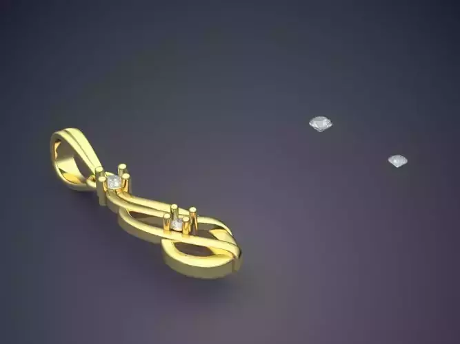 Pendant With Attachable Diamonds 3D print model