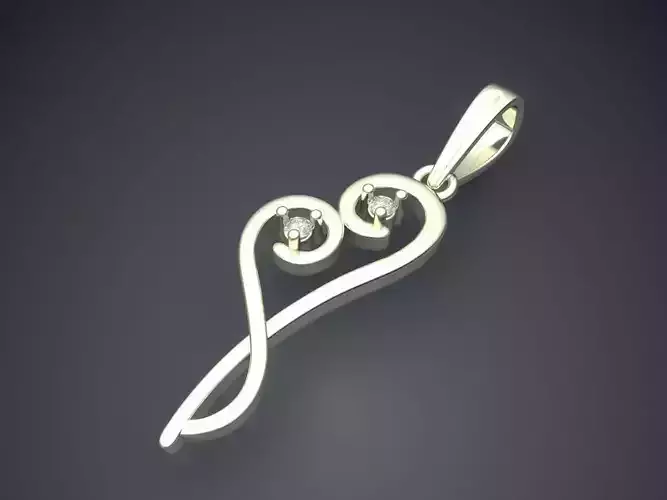 Unique Pendant With Diamonds