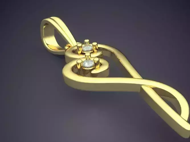 Unique Pendant With Diamonds